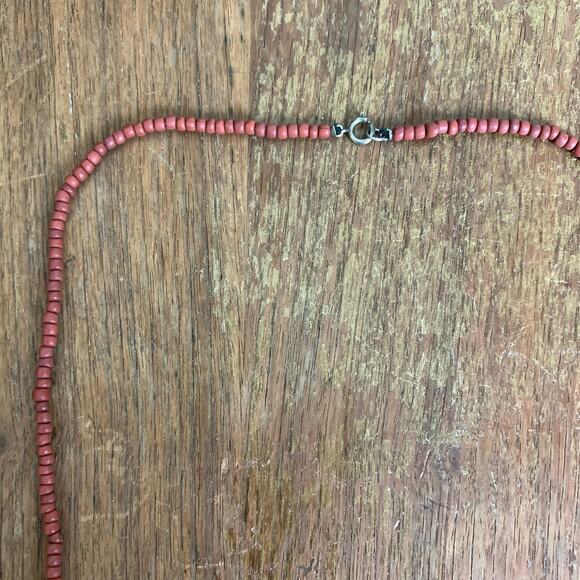 Boho natural stone bead polished gemstone native handmade necklace - Picture 3 of 5